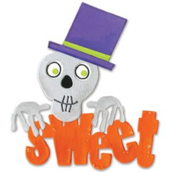 Sizzix Bigz die - Phrase, Sweet w/skull & top hat - Picture 3 of 7